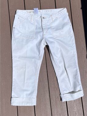 Carhartt White Curvy Fit Cropped Pants